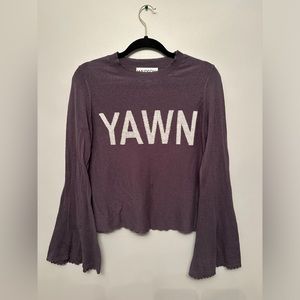 Wildfox Couture Sold Out “Yawn” Lightweight Knit Sweater